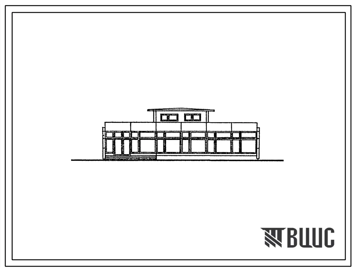 Типовой проект 272-30-7с Торговый центр для поселков на 3500-4000 человек. Каркас полный сборный железобетонный. Стены из легкобетонных панелей. Для строительства в районах с сейсмичностью 7, 8 и 9 баллов, на просадочных и непросадочных грунтах.