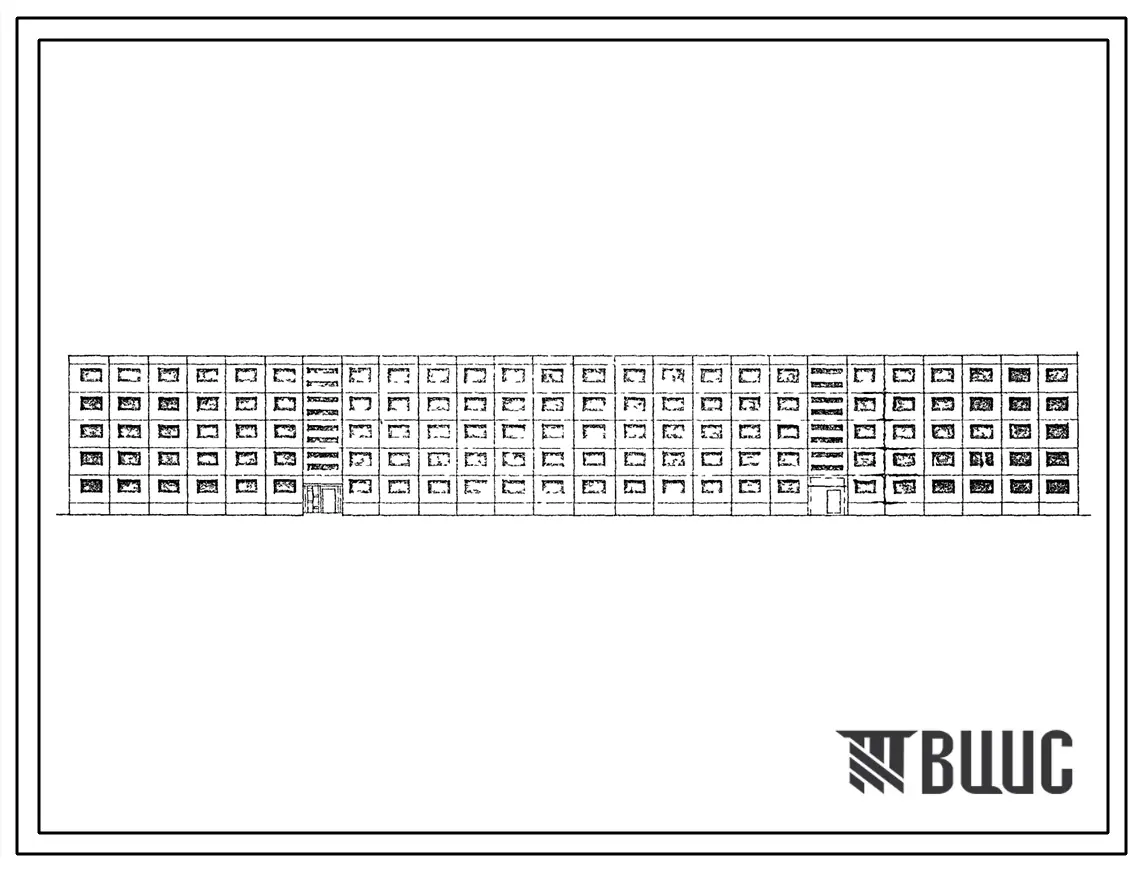Типовой проект 151-60-6 Пятиэтажный дом гостиничного типа на 245 однокомнатных квартир.