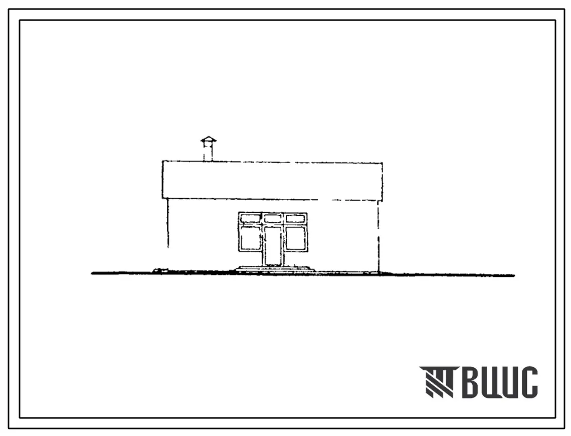 Типовой проект 807-4 Ветеринарная амбулатория сельского типа для ферм на 400-600 голов, стены из камня «кубик», кирпича ли туфа
