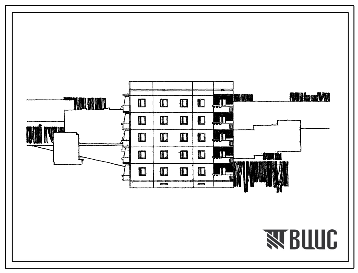 Типовой проект 96-021 Пятиэтажная блок-секция торцевая левая 1Б.2Б.3А на 15 квартир, унифицированная для трех инженерно-геологических условий строительства.