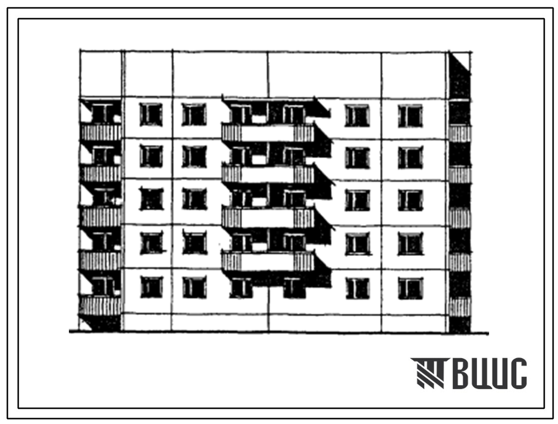 Типовой проект 108-052.13.87 Блок-секция 5-этажная 20-квартирная торцевая правая 1.2.3.4. Для строительства в Ленинградской области.