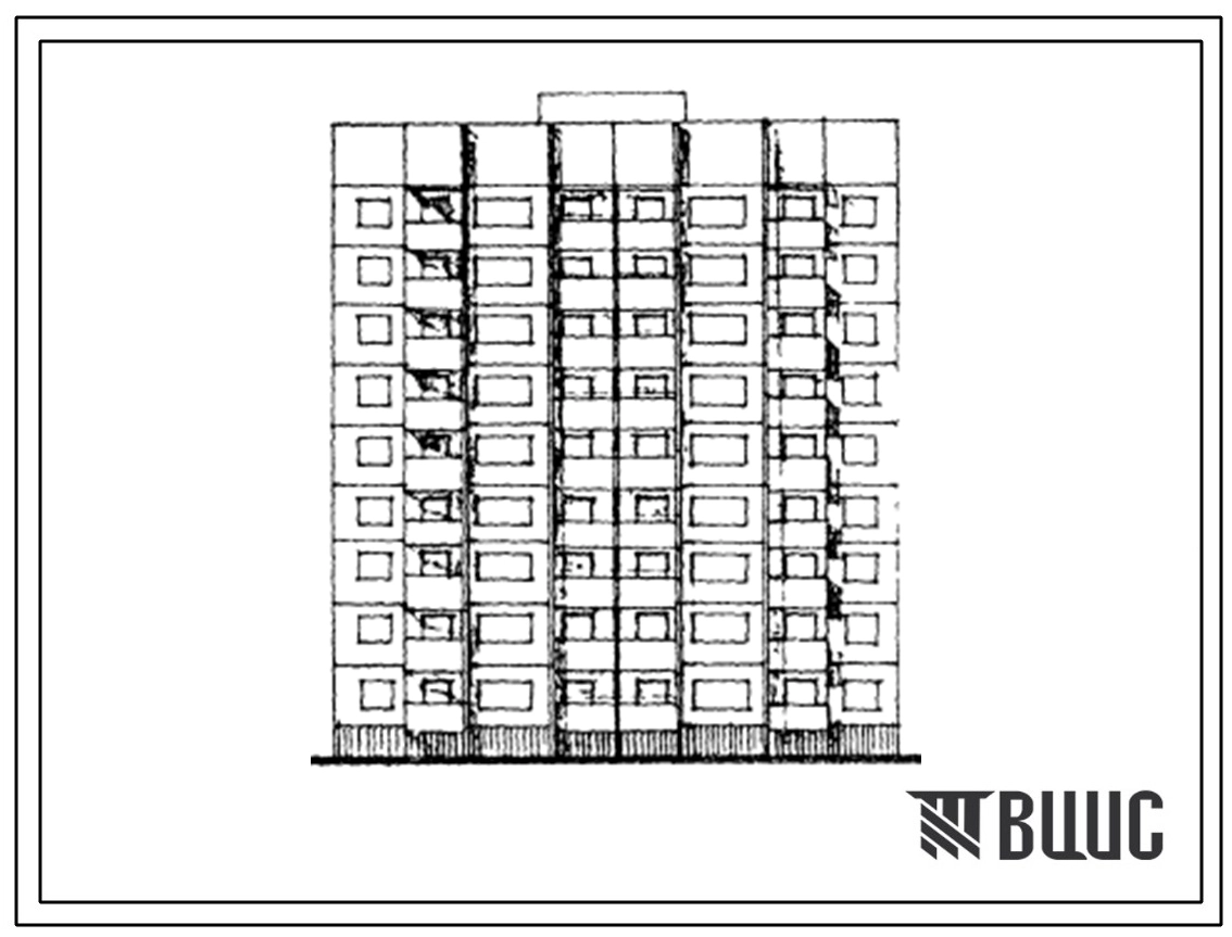 Типовой проект 143-017с.85 9-этажная 35-квартирная рядовая блок-секция 2Б-2Б-3Б-3Б. Для строительства в 3Б климатическом подрайоне Молдавской ССР сейсмичностью 7 и 8 баллов.