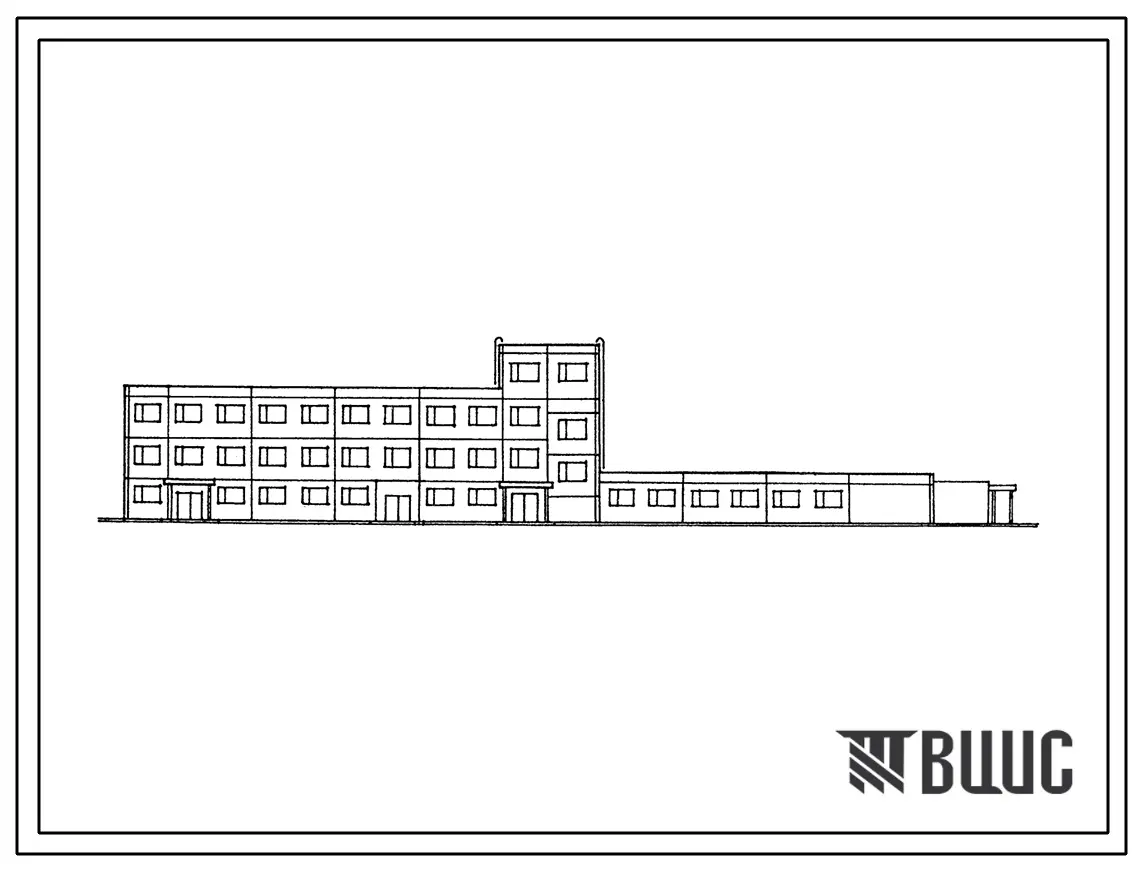 Типовой проект 416-4-118.87 Здание бытовых помещений на 400 рабочих со здравпунктом и столовой