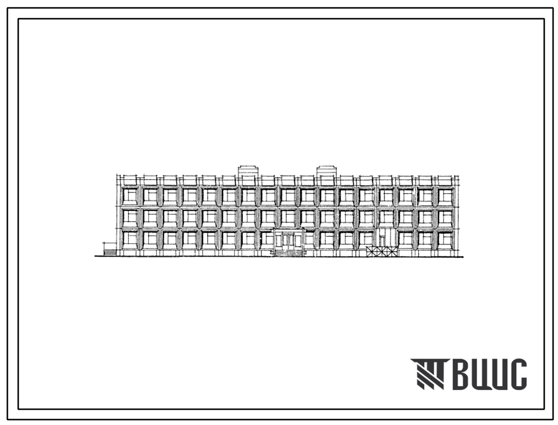 Типовой проект 221-1-135-388с Средняя школа на 10 классов (392 учащихся). Сейсмичность 7, 8, 9 баллов. Здание одно-, трехэтажное в конструкциях серии 135. Стены из однослойных легкобетонных панелей.