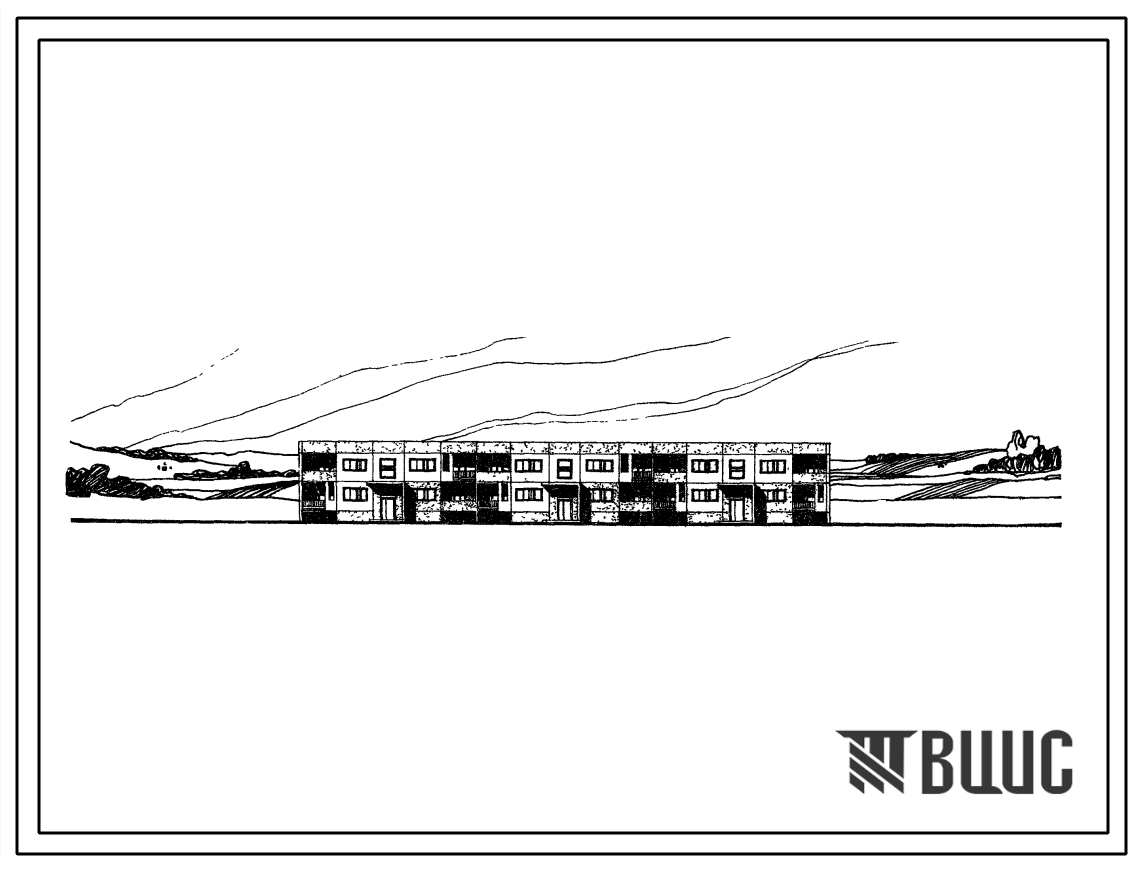 Типовой проект 111-99-28 Двухэтажный трехсекционный крупнопанельный жилой дом на 18 квартир (однокомнатных 1А-2, однокомнатных 1Б-4, двухкомнатных 2Б-10, трехкомнатных 3Б-2). Для строительства в 1В климатическом подрайоне, 2 и 3 климатических районах.