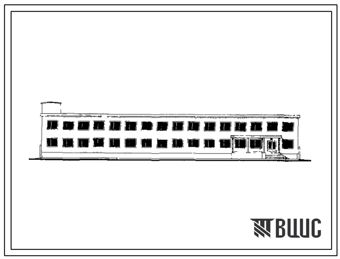 Типовой проект 501-13 Объединенное здание административно-бытового назначения для грузовых дворов с переработкой 160 вагонов в сутки.