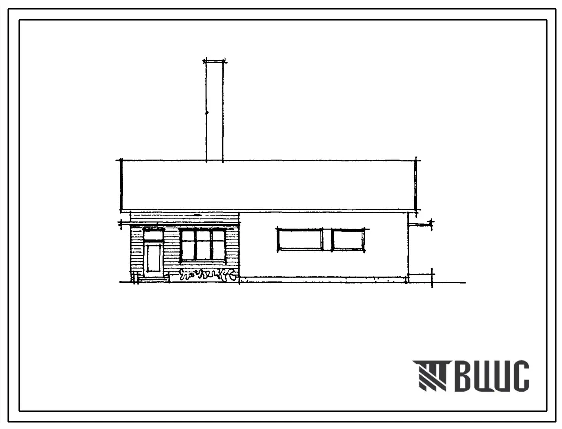 Типовой проект 284-4-9 Баня на 10 чел./час. с прачечной на 100 кг белья в смену. Для строительства во II строительно-климатической зоне.