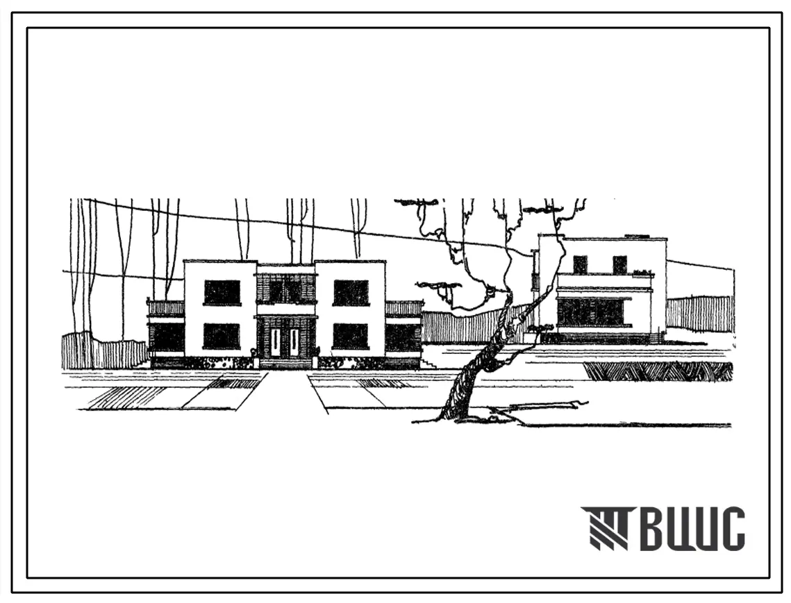 Типовой проект 144-19-19 2-квартирный жилой дом с 4-комнатными квартирами в 2-х уровнях.