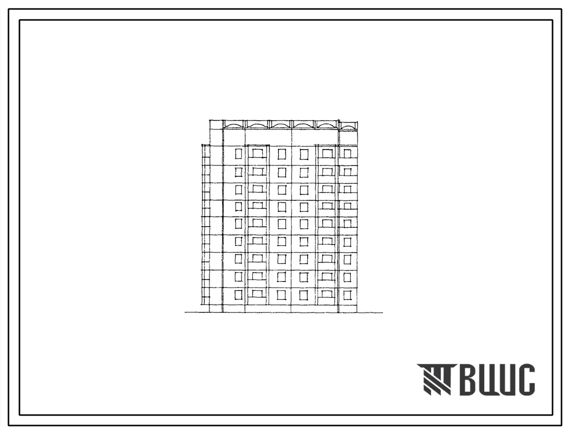 Типовой проект 134-050.13.87 Девятиэтажная блок-секция угловая универсальная на 36 квартир. Для Волгоградской области