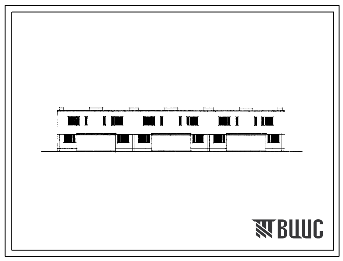 Типовой проект 143-23-60 Двухэтажный блокированный жилой дом с трехкомнатными квартирами.
