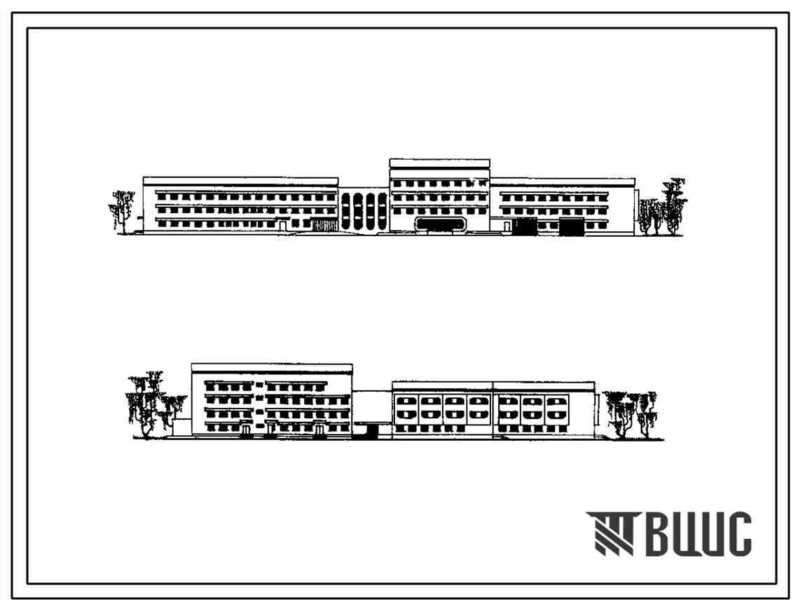 Типовой проект 252-2-20с Главный корпус родильного дома на 250 коек с женской консультацией. Сейсмичность 7, 8 баллов. Здание трех-, четырехэтажное. Каркас сборный железобетонный серии ИИС-04. Стены из легкобетонных панелей.