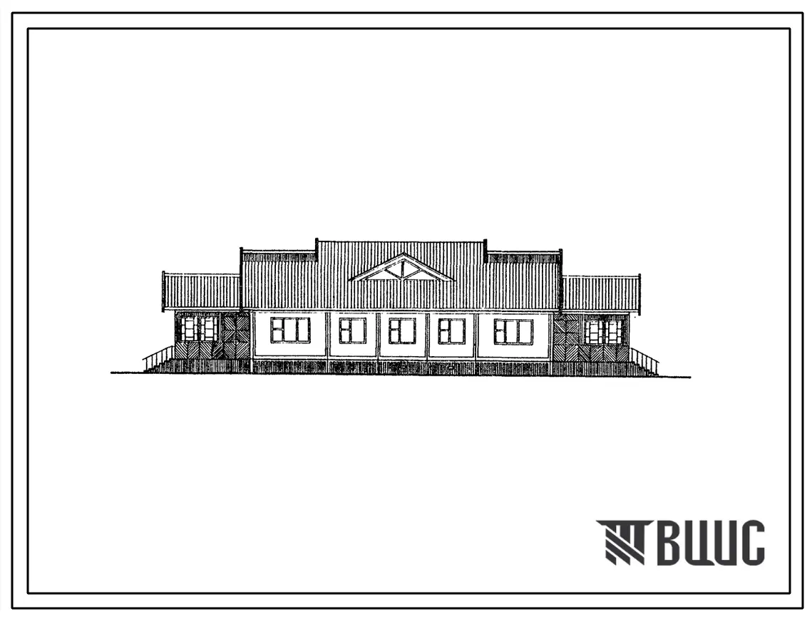 Типовой проект 181-97-433.13.90 Одноэтажный двухквартирный жилой дом с 4-х комнатными квартирами (для строительства в П.Кодинске и Братском районе)