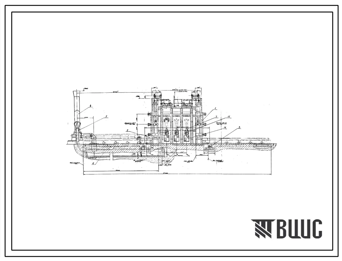 Проект 10570 Печь плавильная с выкатным подом размерами 2.09х5.0 м для выплавки алюминиевых сплавов на моторном топливе (резервное - газ)