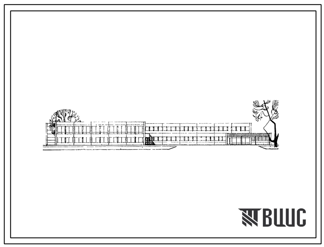 Типовой проект 222-1-38СП Десятилетняя школа на 1104 учащихся в каркасно-панельных конструкциях.Для строительства в IV строительно-климатической зоне, в районах с сейсмичностью 9 баллов, на просадочных грунтах.