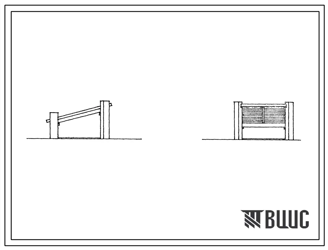 Типовой проект 244-9-38.86 Навес для игры в настольный теннис центра обслуживания летней базы отдыха на 250 мест (стены кирпичные)