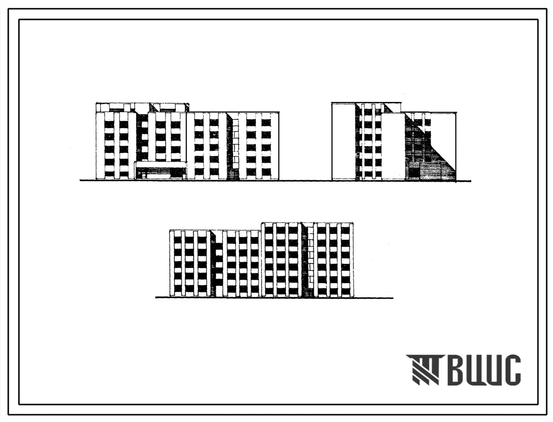 Типовой проект 164-80-63 Общежитие для рабочих и служащих на 204 человека. Жилой блок с ячейками на 12 человек. Для строительства во 2 климатическом районе Эстонской ССР
