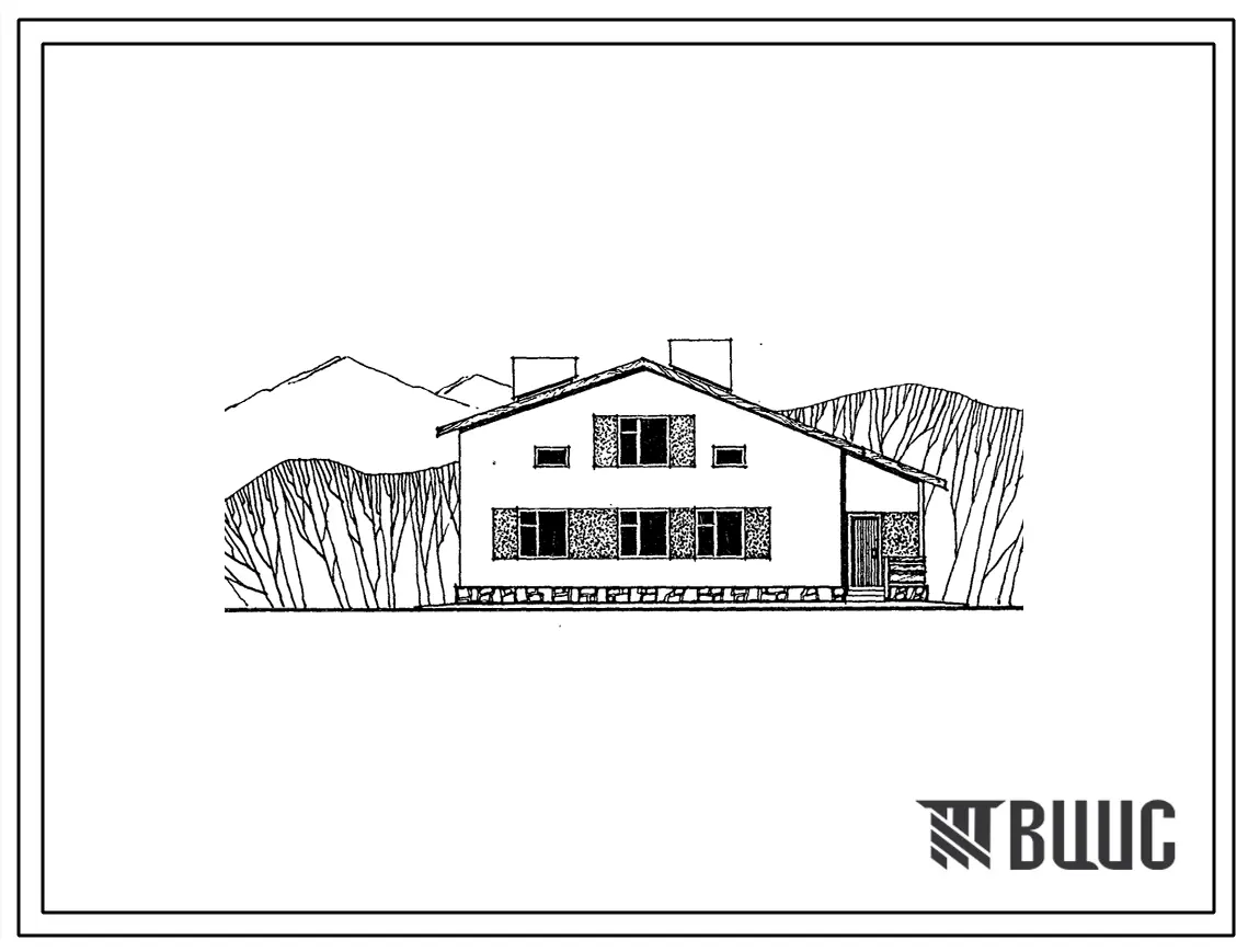Типовой проект 144-24-260.13.87 Одноквартирный мансардный 4-комнатный жилой дом (для индивидуальных застройщиков западных районов УССР)