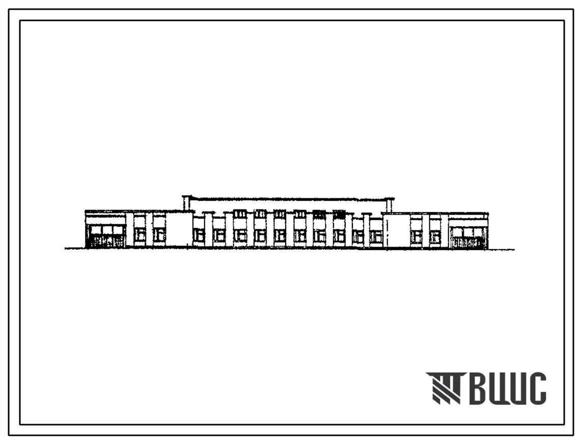 Типовой проект ЦВП-79.82Т (04-63-КК) Столовая солдатская односменная на 1000 посадочных мест со стенами из кирпича и внутренним каркасом серии ИИ-04