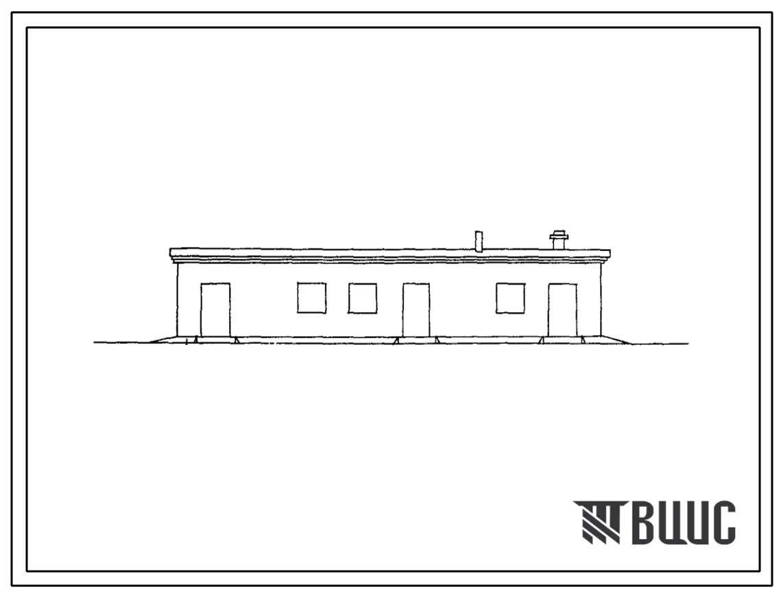 Типовой проект 817-76 Блок подсобно-вспомогательных помещений для кумысной фермы на 150 кобылиц.