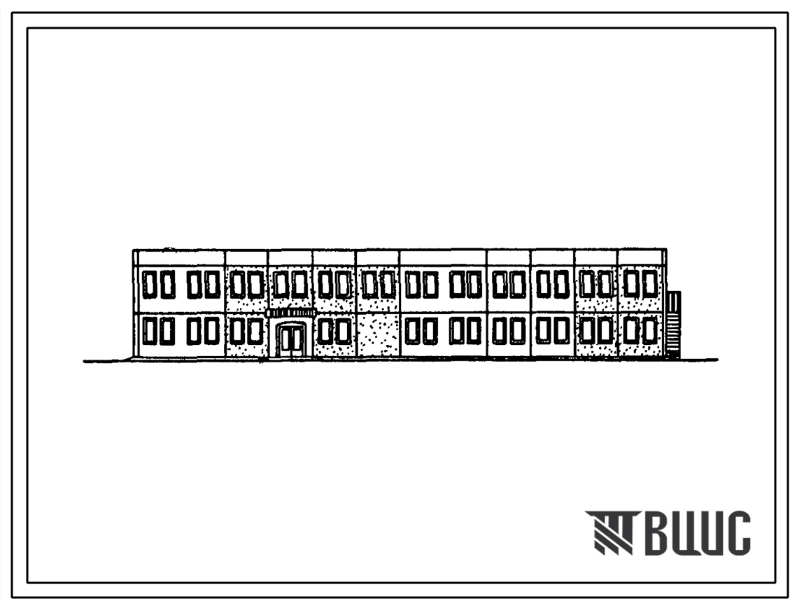 Типовой проект 807-10-135.90 Главный корпус районной ветеринарной станции с лабораторией для обслуживания 150 тыс. голов. Размеры здания - 12x36+12x30 м. Расчетная температура: -30°С. Стены - панельные легкобетонные. Покрытие - железобетонные плиты