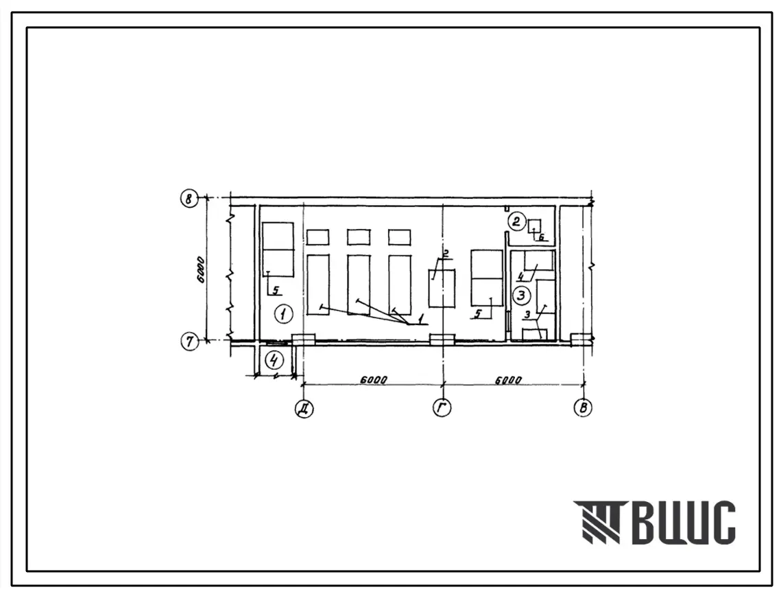 Типовой проект 0407-1-06.86 Дизельная электростанция встроенная мощностью 350кВт к т. п. В-п-225-34.86-сухие грунты к т. п. В-п-225-35.86-вод.грунты