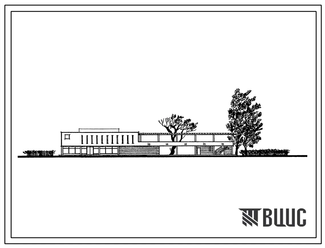 Типовой проект 272-31-12с Общественный центр микрорайона на 9000 жителей. Для строительства в районах с сейсмичностью 9 баллов.