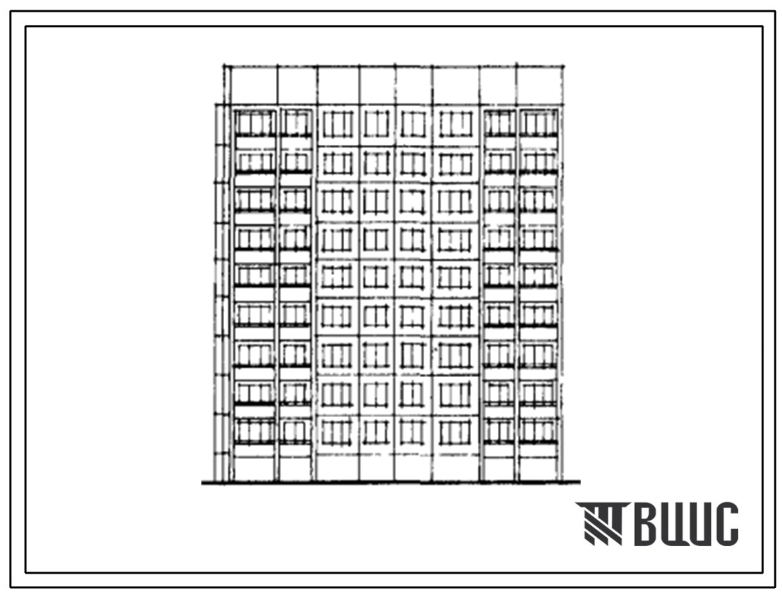 Типовой проект 464Д-0153 Девятиэтажная блок-секция на 36 квартир (однокомнатных 1Б-9, двухкомнатных 2Б-9, трехкомнатных 3Б-9, четырехкомнатных 4А-9). Для строительства во 2В климатическом подрайоне г.Новополоцка