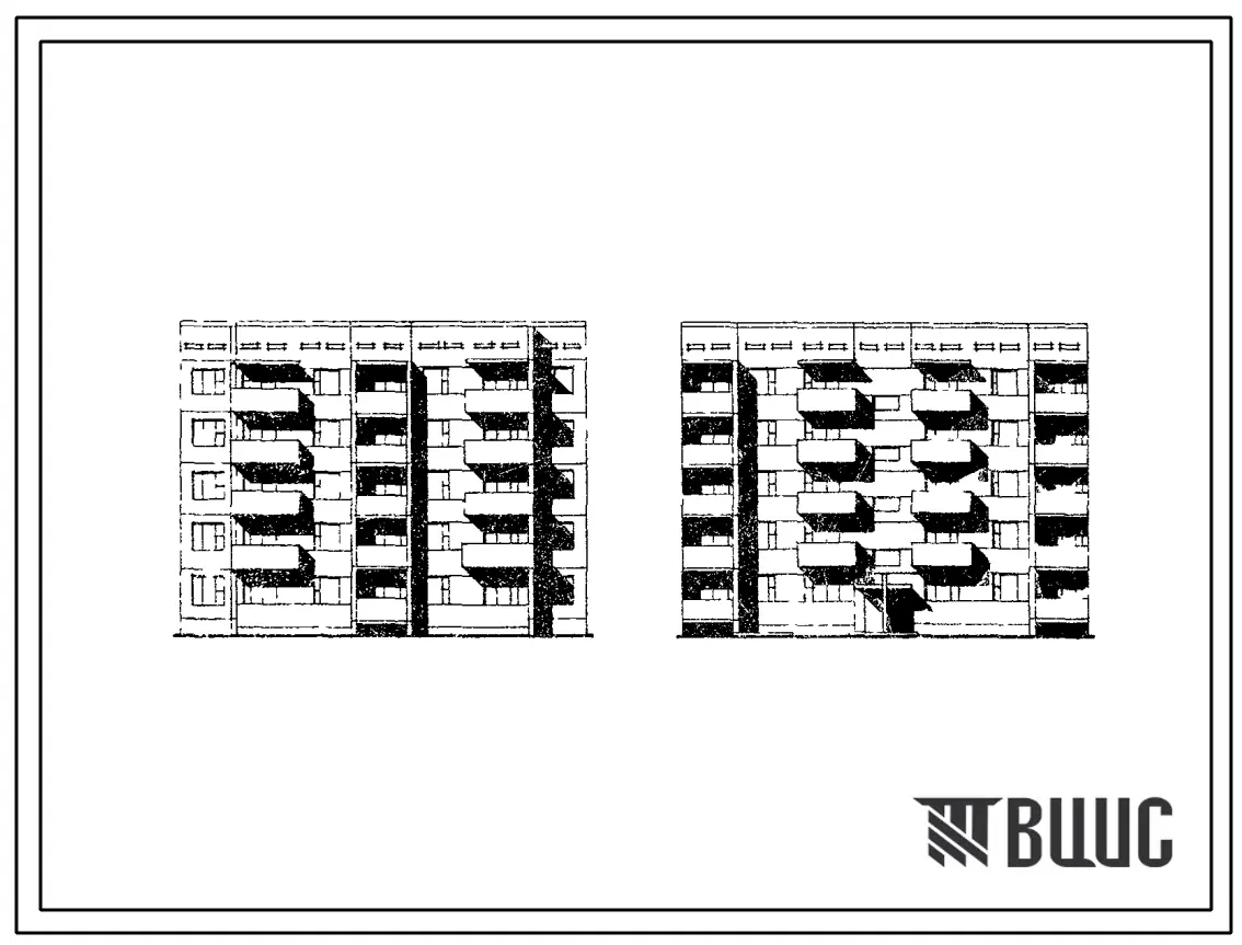 Типовой проект 125-019/1 Пятиэтажная блок-секция рядовая на 20 квартир (однокомнатных 1Б-5, двухкомнатных 2Б-5, трехкомнатных 3А-5). Для строительства в 1В и 1Д климатических подрайонах в г.г.Усть-Илимске и Братске