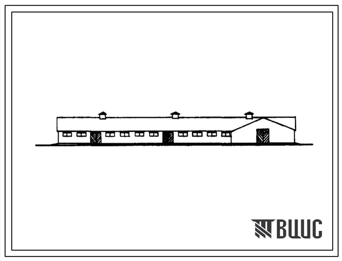 Типовой проект 803-41 Баз-навес на 800 овцематок с тепляком. Для строительства в районах с расчетной наружной температурой -4 и -8 0С.
