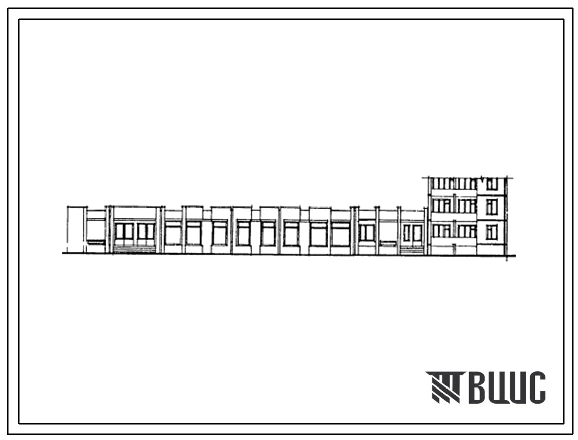 Типовой проект 271-13-130.13.88 Универсам торговой площадью 400 м2. Для Ленинградской области. Здание одноэтажное. Стены из трёхслойных легкобетонных панелей по серии 1.090.1-1.