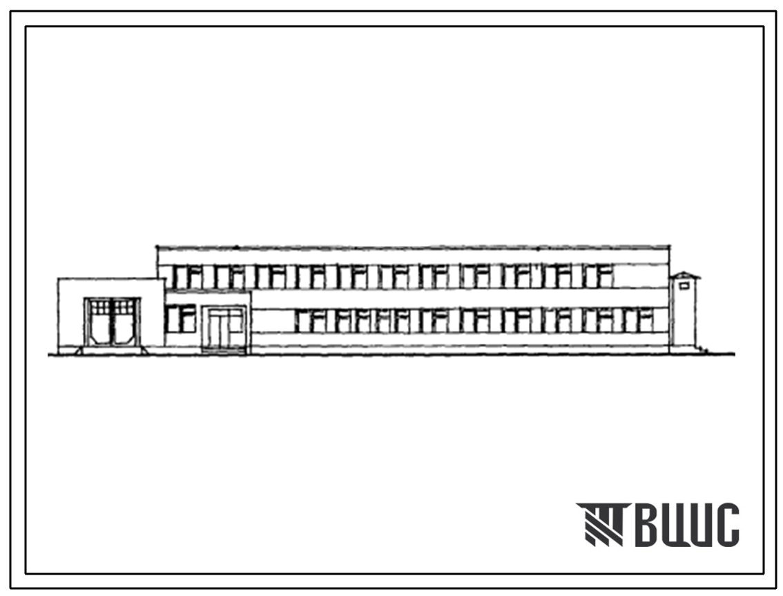 Типовой проект 807-11-11с.83 Административное здание с санпропускником на 120 человек для животноводческих комплексов и ферм. Для строительства в подрайоне сейсмичностью 7, 8 и 9 баллов