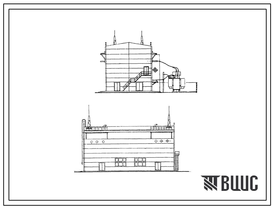 Типовой проект 407-3-125 Закрытая подстанция 110/6-10 кв мощностью до 32 тыс. ква без выключателей на стороне высшего напряжения с открытой установкой трансформаторов.