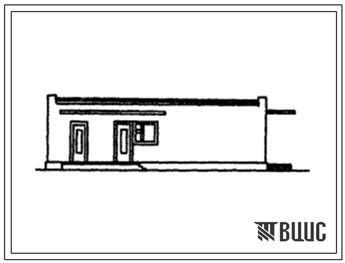 Типовой проект 817-242.86 Двухкомнатный бригадный чабанский дом (с плоской кровлей)