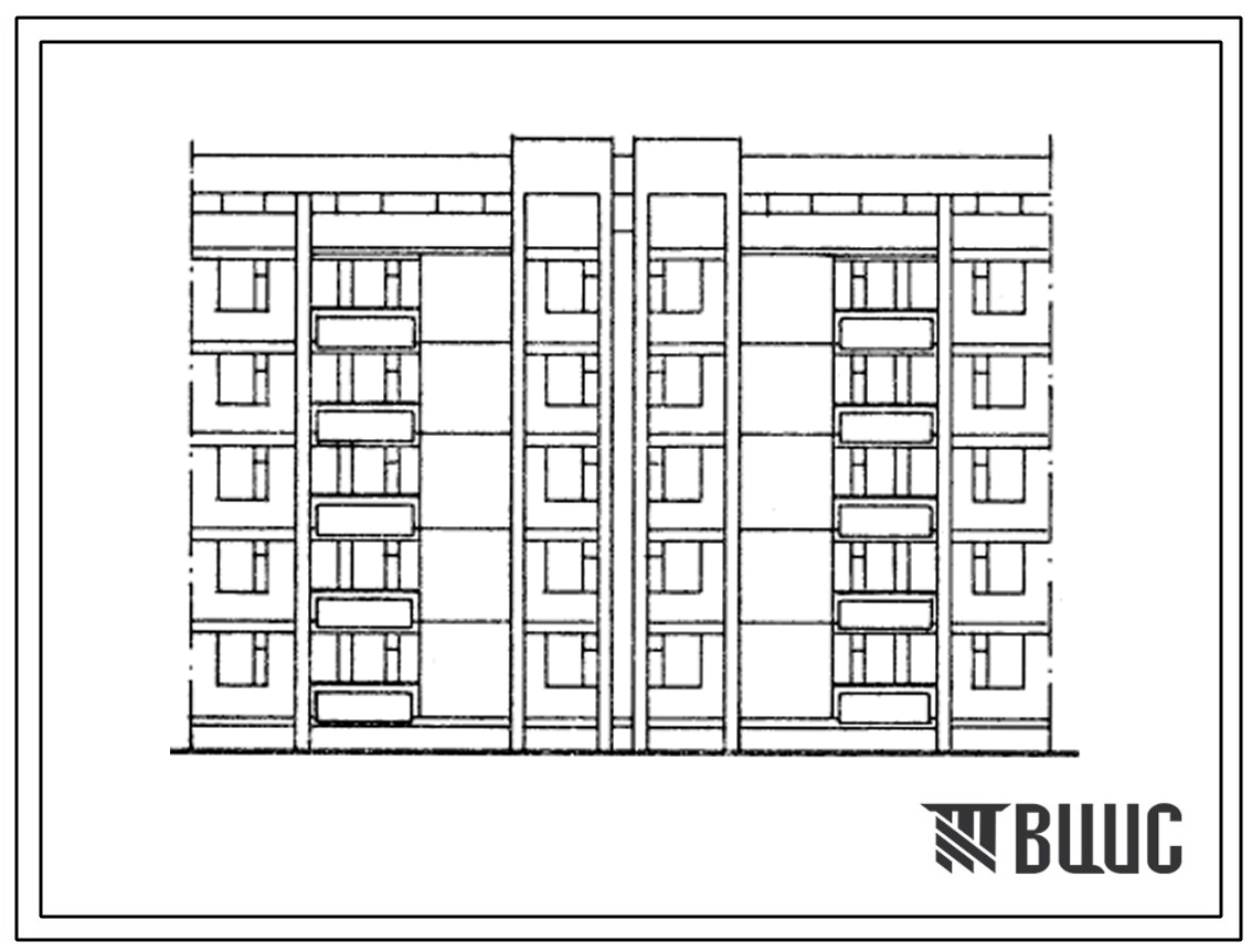 Типовой проект 102-044с.13.88 Пятиэтажная блок-секция рядовая на 20 квартир. Для Молдавской ССР