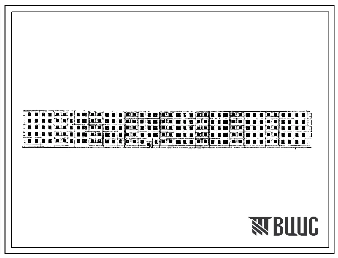 Типовой проект 1-468А-9 Пятиэтажный восьмисекционный крупнопанельный 107(108) квартирный жилой дом