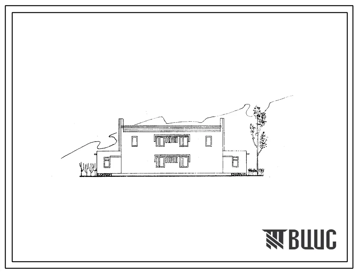 Типовой проект 144-40-34с Двухэтажный двухквартирный жилой дом с четырехкомнатными квартирами. Для строительства в районах сейсмичностью 7 и 9 баллов на непросадочных и просадочных грунтах.