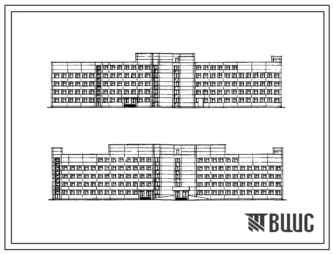 Типовой проект 252-3-32 Главный корпус кардиологического диспансера на 120 коек. Здание пятиэтажное. Каркас сборный железобетонный серии ИИС-04. Стены из легкобетонных панелей.