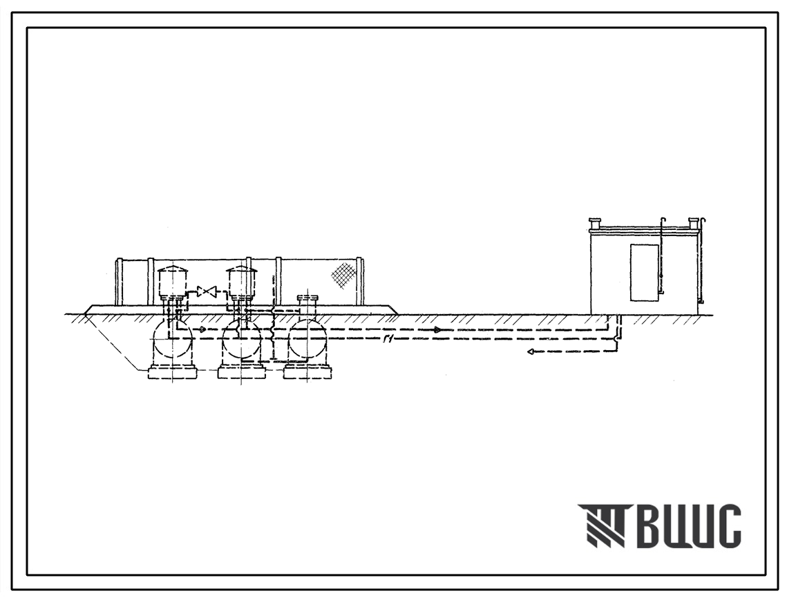 Типовой проект 905-1-3 Установка 3-х подземных резервуаров с форсуночным испарителем