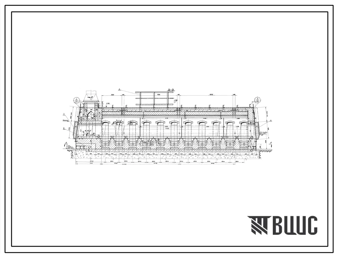 Проект 34249 Печь проходная толкательная для прокалки стержневых форм размерами пода 1,508х12,18 м, на природном газе