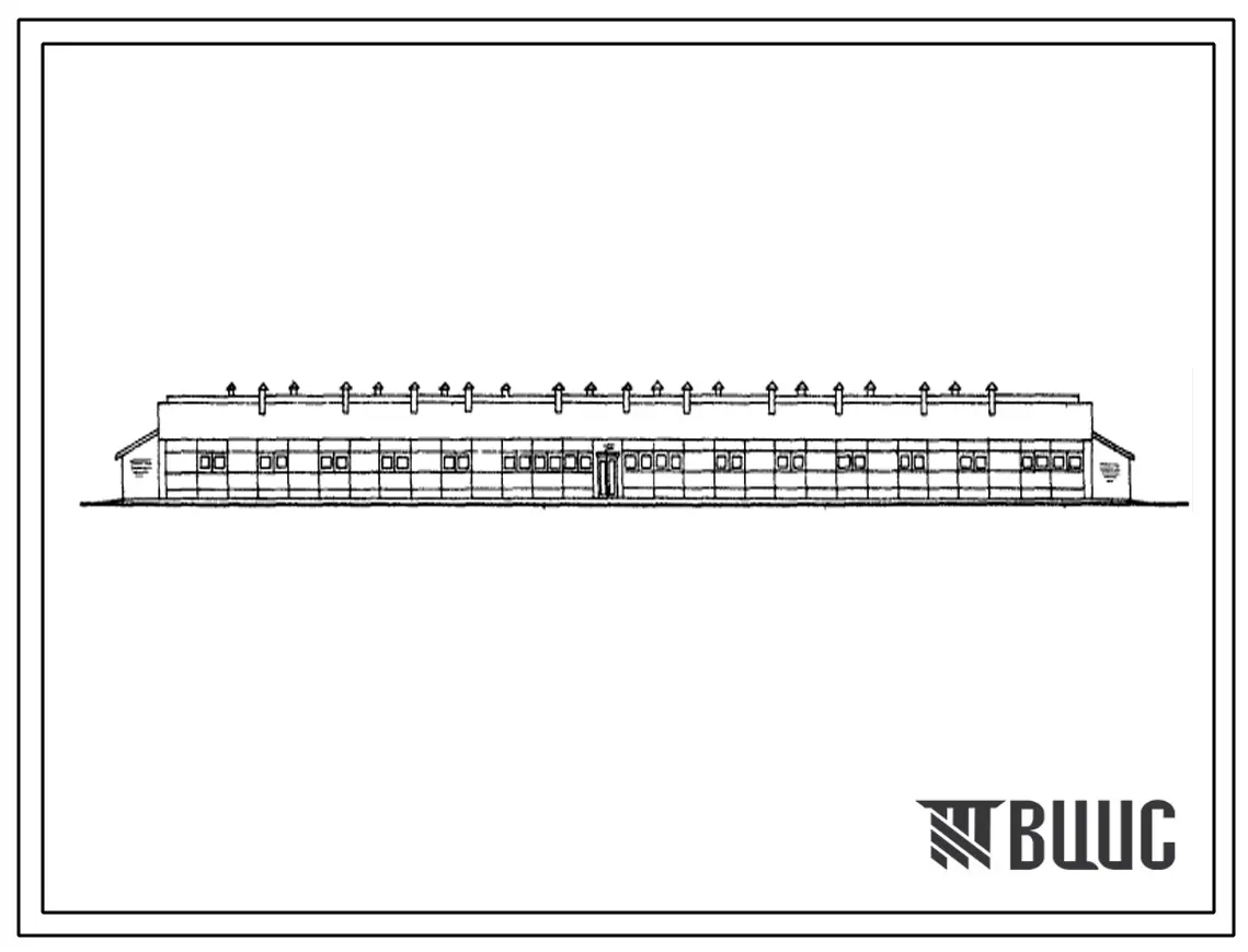 Типовой проект 803-166с Овчарня на 1000 маток с ягнятами. Для строительства в районах Казахской ССР сейсмичностью 7 и 8 баллов. (В индустриальных конструкциях серии 1.800-1).