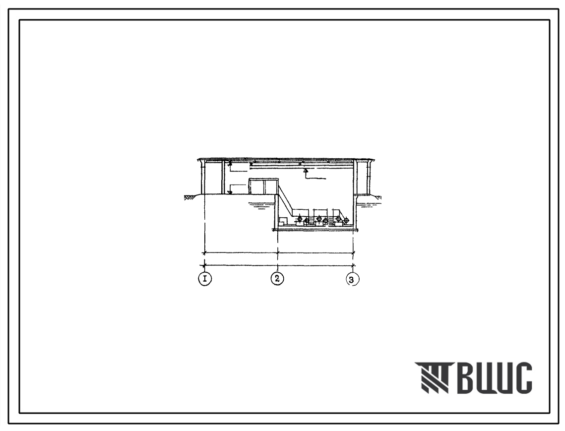 Типовой проект 901-2-10/80 Насосная станция производительностью от 20 до 180 л/с с заглублением машзала 2,4 м и 3,6 м (для водозаборных сооружений раздельного типа для амплитуд колебаний уровней воды до 6 м)