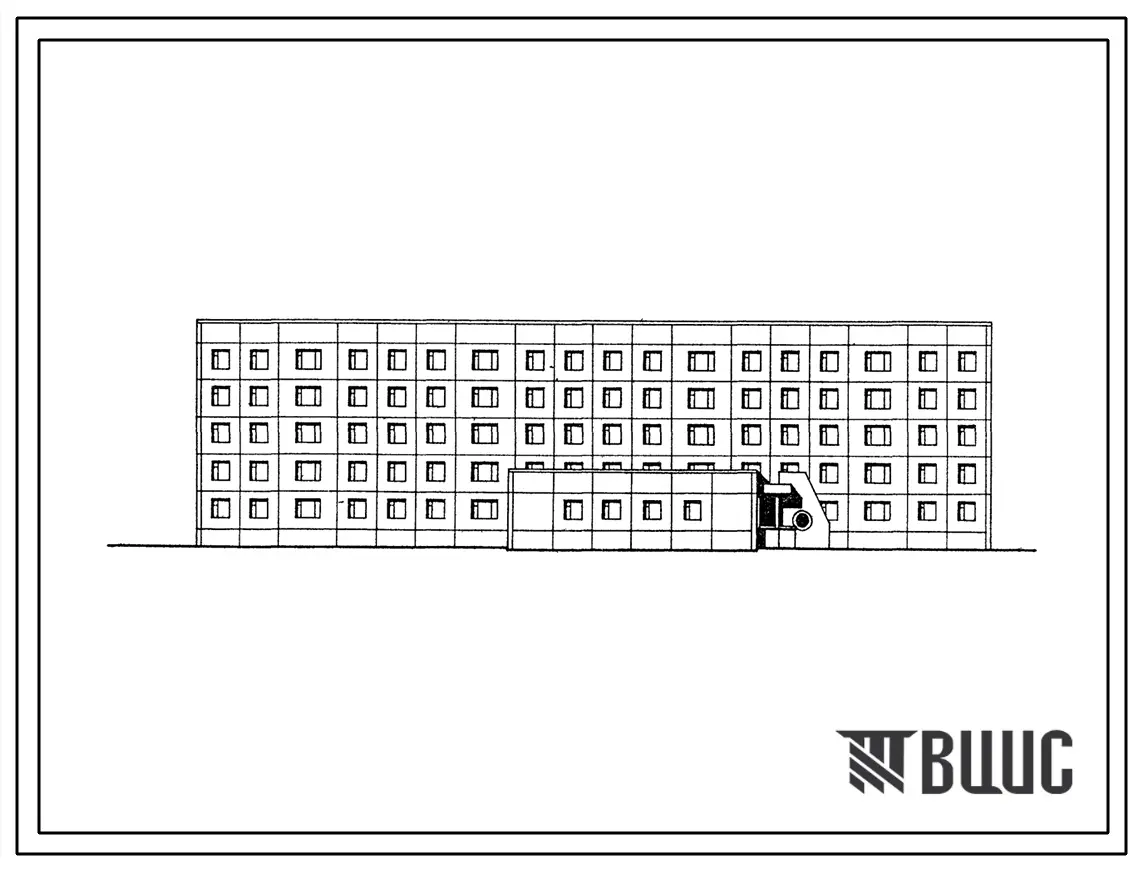 Типовой проект 161-97-280.86 Общежитие 5-этажное на 234 места для рабочих и служащих