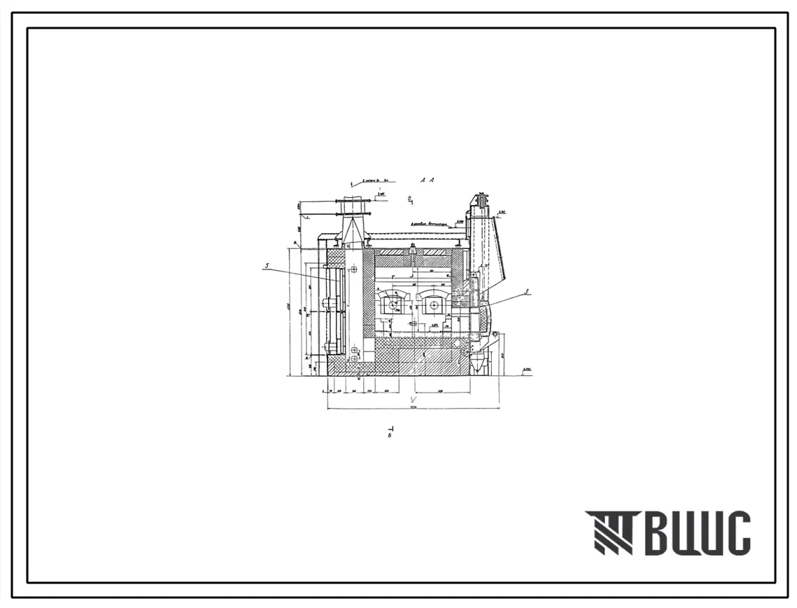 Проект РП11663.02 Печь нагревательная камерная размерами пода 1,5х1,5 м на газе и мазуте