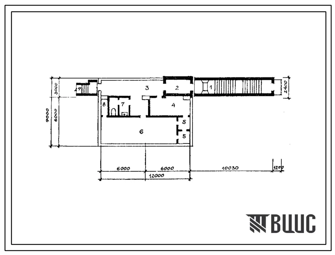 Типовой проект А-III,IV-400-0365.86 Убежища для неглубоких шахт (12 вариантов). Стены из железобетонных панелей по серии У-01-01/80. Площадь основных помещений 423,7 м2 (убежище на 400 человек, размеры убежища 12м на 9м, режимы вентиляции 1,2).