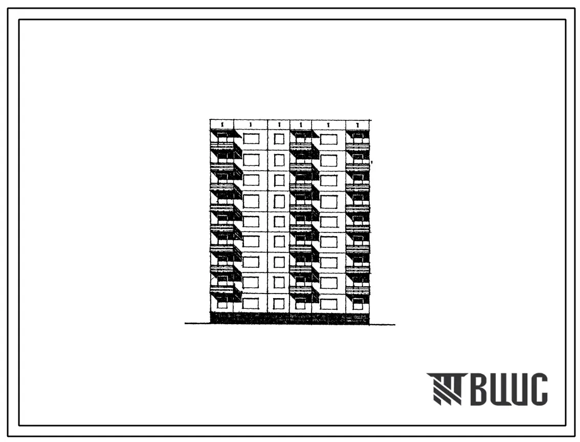 Типовой проект 97-0287с.8б Серия 97 (СТЕНЫ ИЗ ТРЕХСЛОЙНЫХ КЕРАМЗИТОБЕТОННЫХ ПАНЕЛЕЙ С ЖЕСТКИМИ СВЯЗЯМИ, Шаг поперечных стен 3,0; 4,5 и 6,0 м, Ориентация широтная, Сейсмичность 7 баллов, )