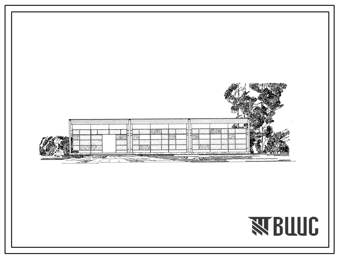 Типовой проект 310-3-5 Летние парковые павильоны секционного типа. Павильон с эстрадой тип Д-3