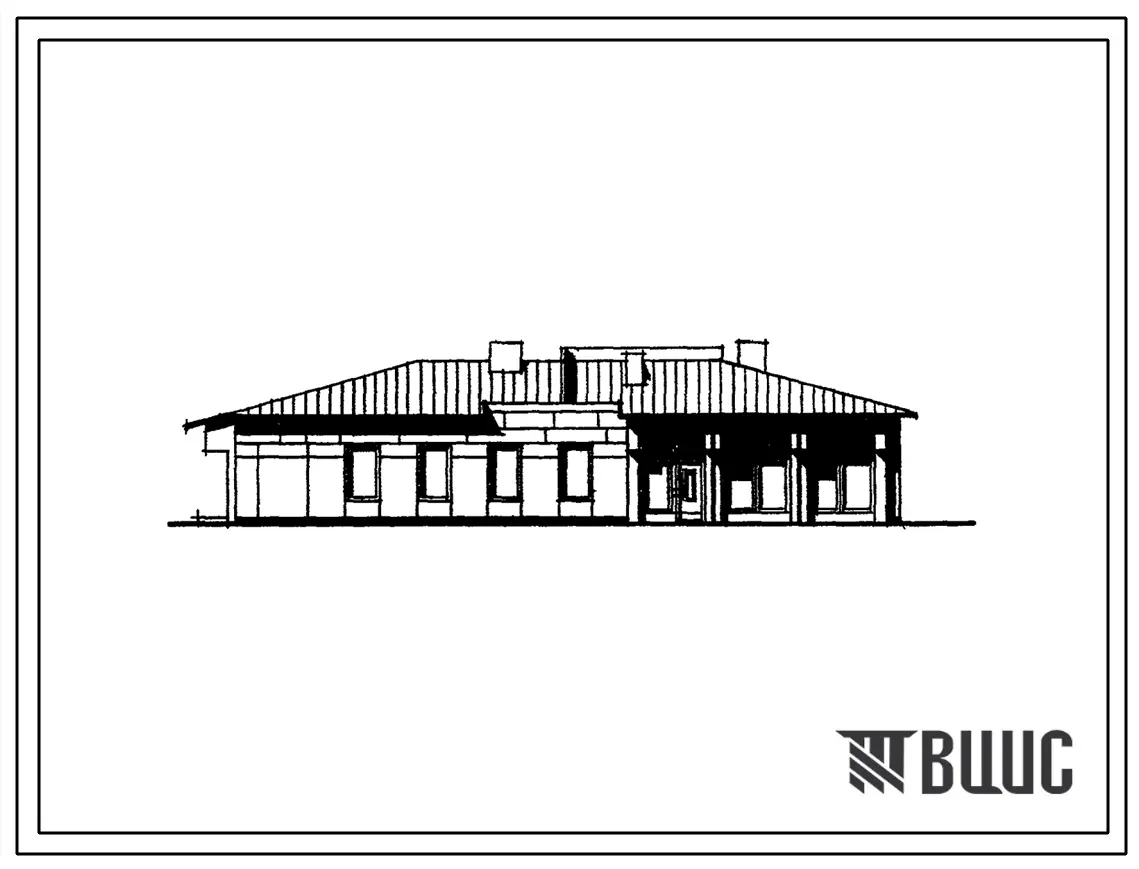 Типовой проект 283-1-17-153 Комплексный приемный пункт предприятий бытового обслуживания на 5 рабочих мест. Дом приезжих на 6 мест.