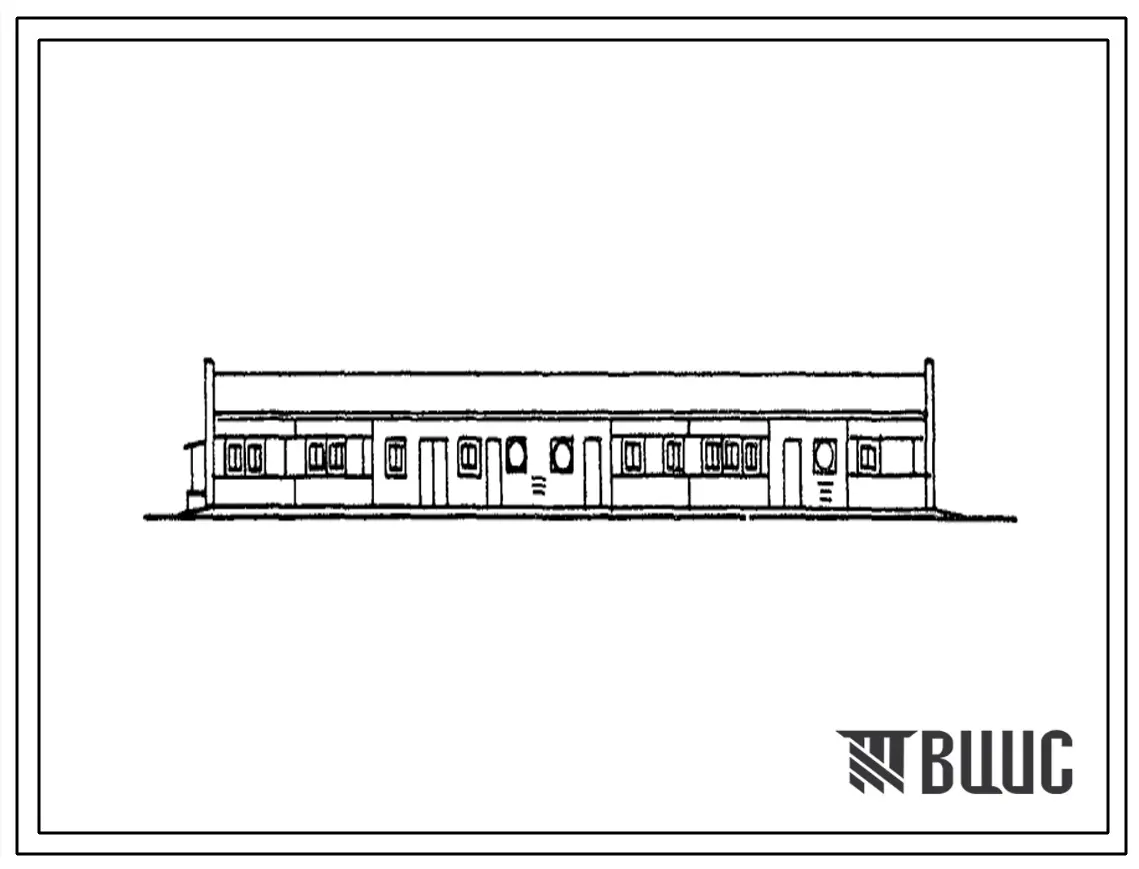 Типовой проект 807-10-70с.84 Здание карантина на 250 мест. Для строительства в климатических подрайонах сейсмичностью 7 и 8 баллов.
