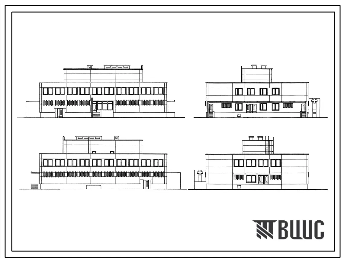 Типовой проект 252-8-17 Межбольничная аптека с обслуживанием от 1000 до 2000 коек. Здание двухэтажное. Каркас сборный железобетонный серии ИИ-04. Стены из керамзитобетонных панелей.