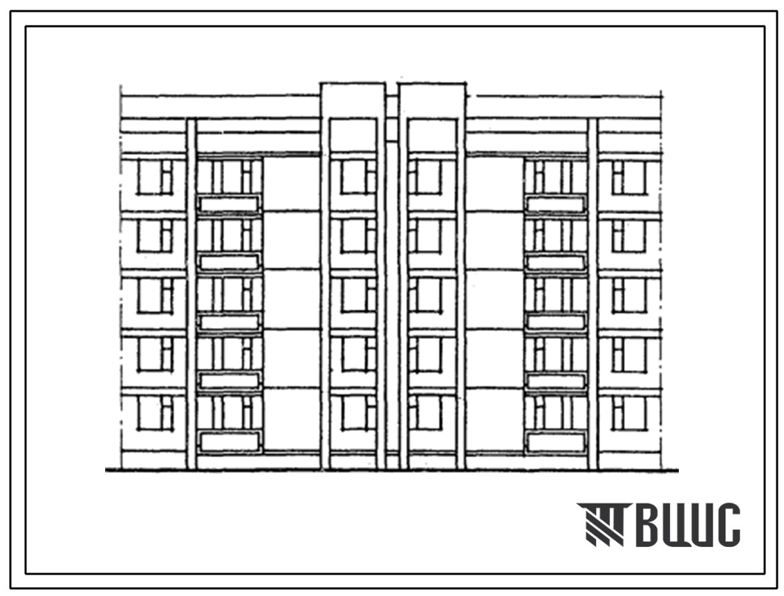 Типовой проект 102-045с.13.88 Пятиэтажная блок-секция рядовая на 20 квартир. Для Молдавской ССР